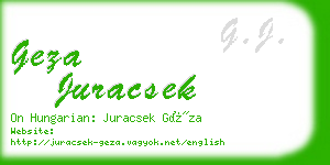 geza juracsek business card